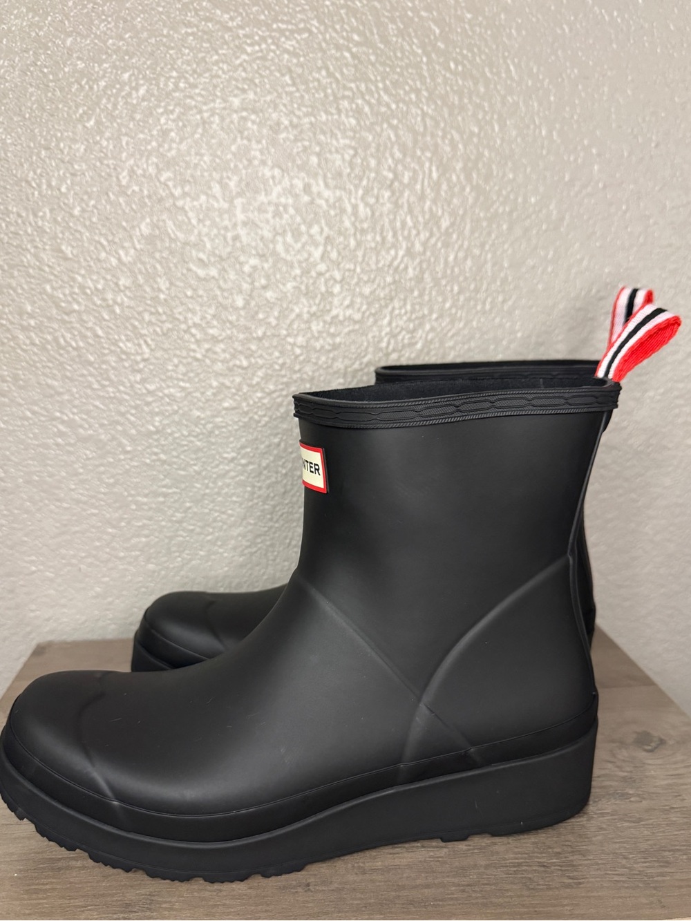 Hunter Play Short Rain Boots Black Matte Waterproof Women’s US 9 - Picture 3 of 6
